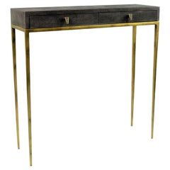 Console Table CS419 '2 drawers' in Shagreen by Ginger Brown