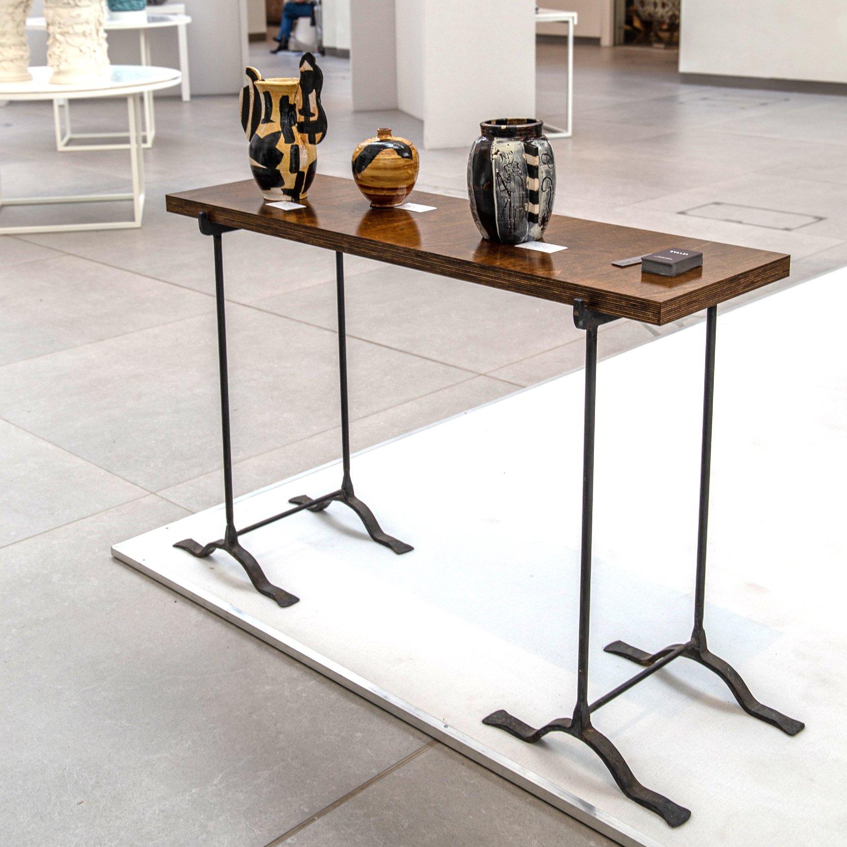 Bespoke console trestle table by Toad Gallery London - hand crafted and scalable For Sale 3