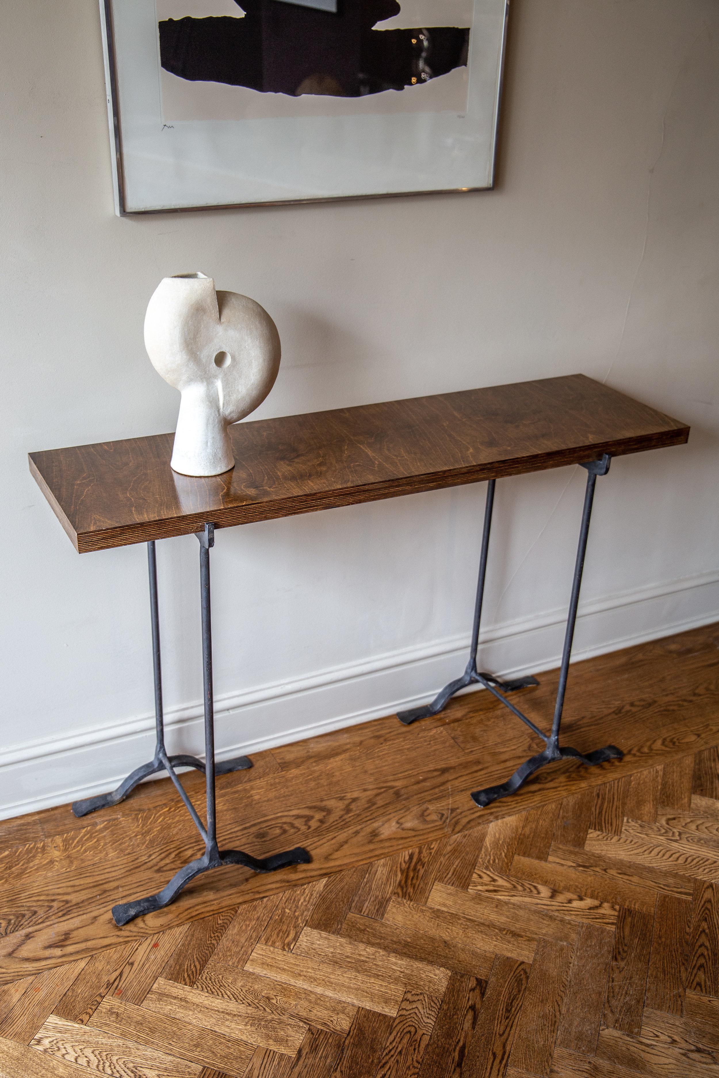 English Bespoke console trestle table by Toad Gallery London - hand crafted and scalable For Sale