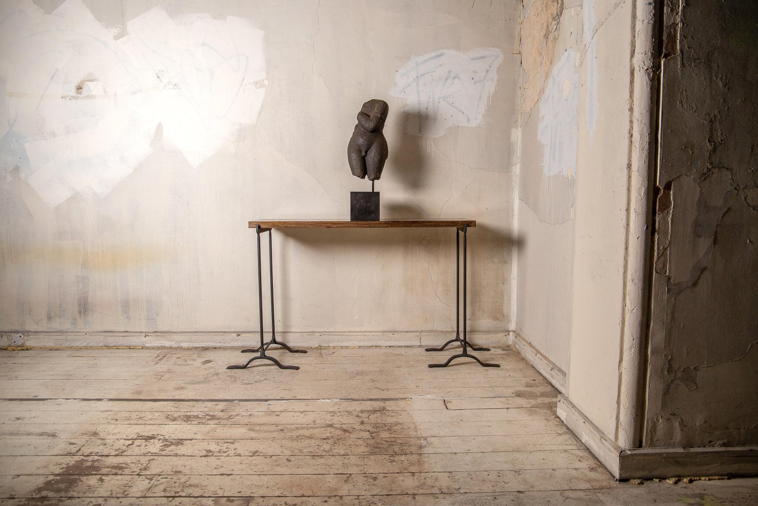 Contemporary Bespoke console trestle table by Toad Gallery London - hand crafted and scalable For Sale