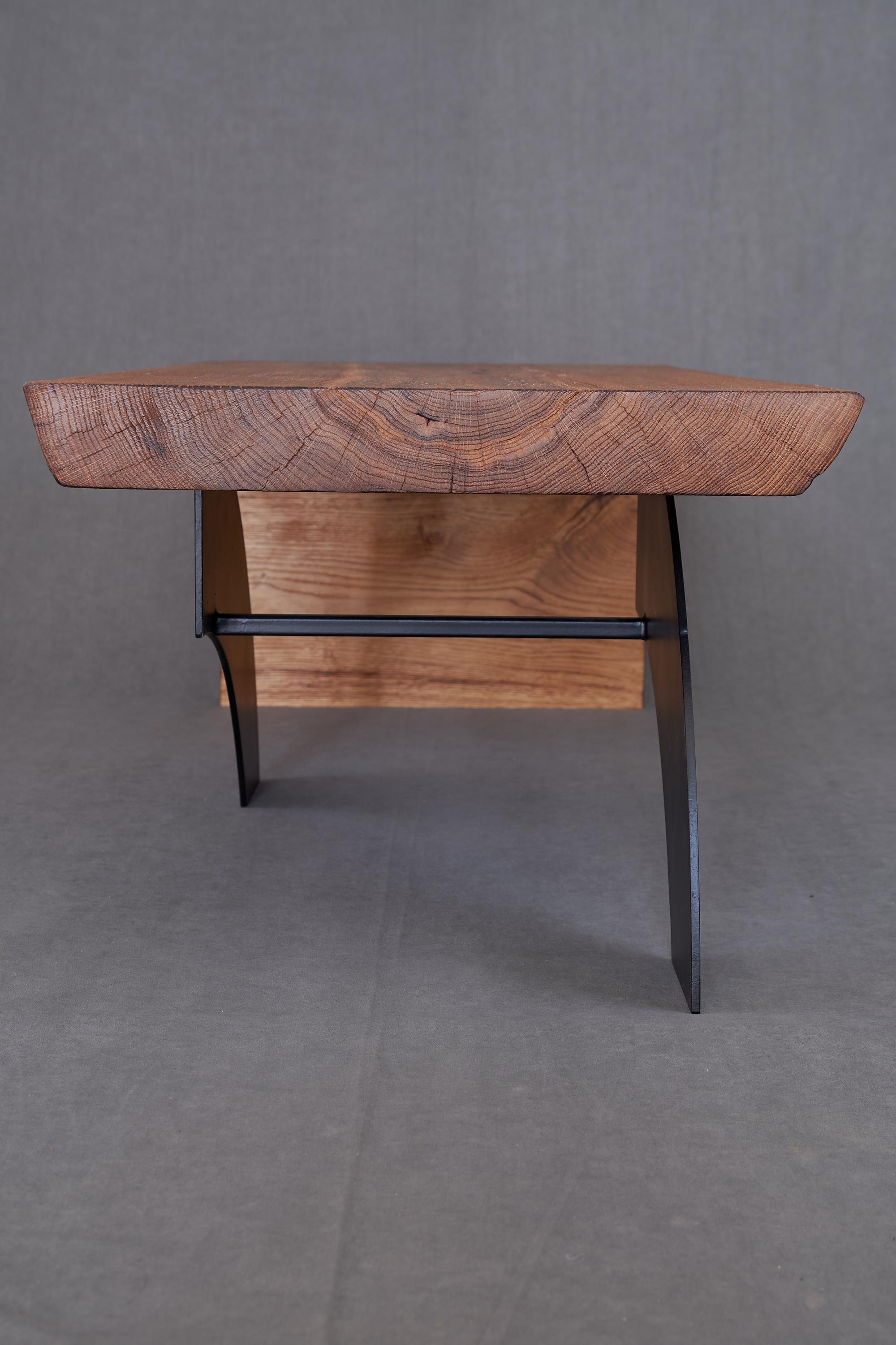 Massive oak Coffee Table, Contemporary Original Design, Logniture For Sale 11