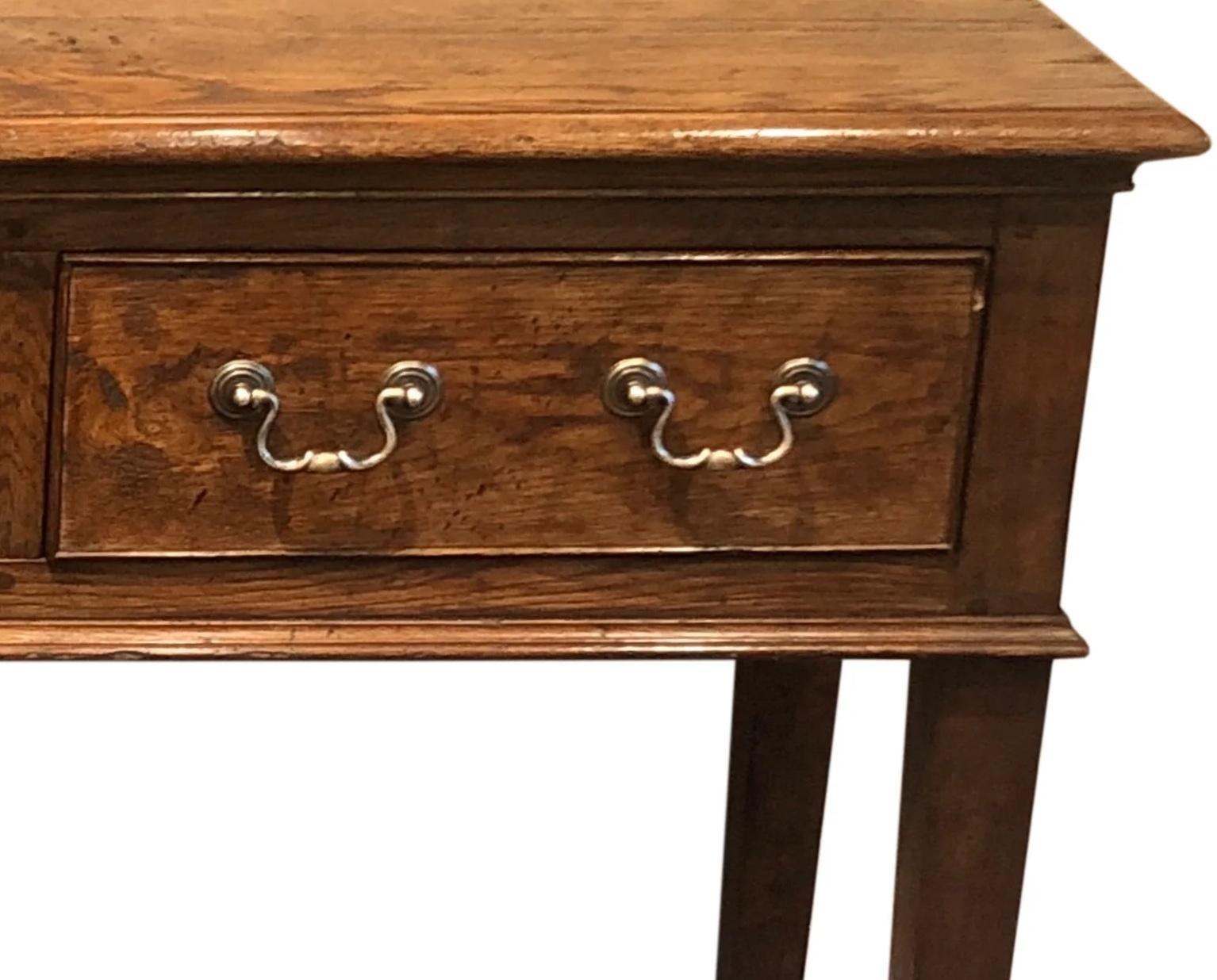 British Console Table, Dresser Base Oak Semi Rustic. For Sale