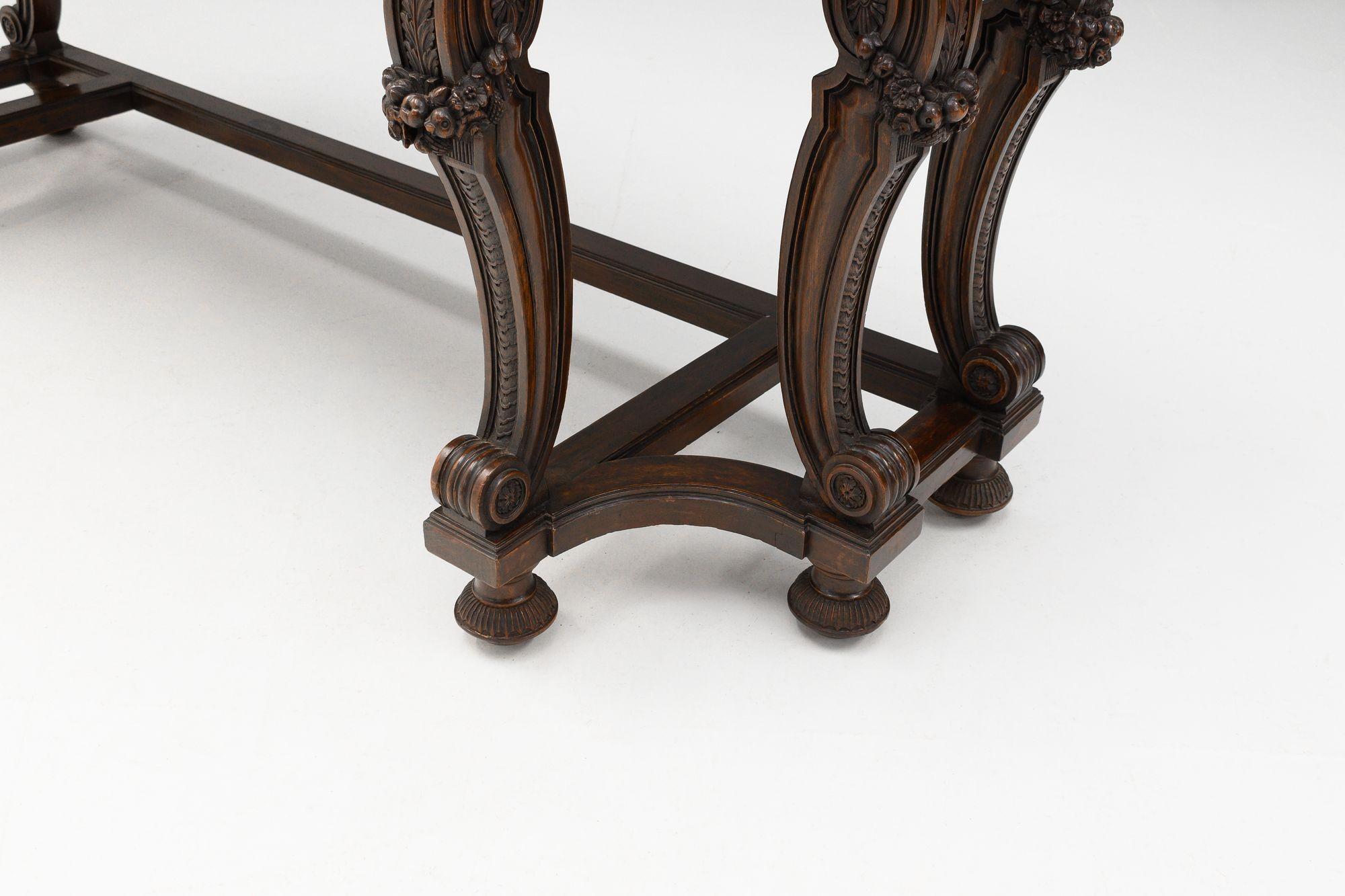 Walnut Console Table For Sale