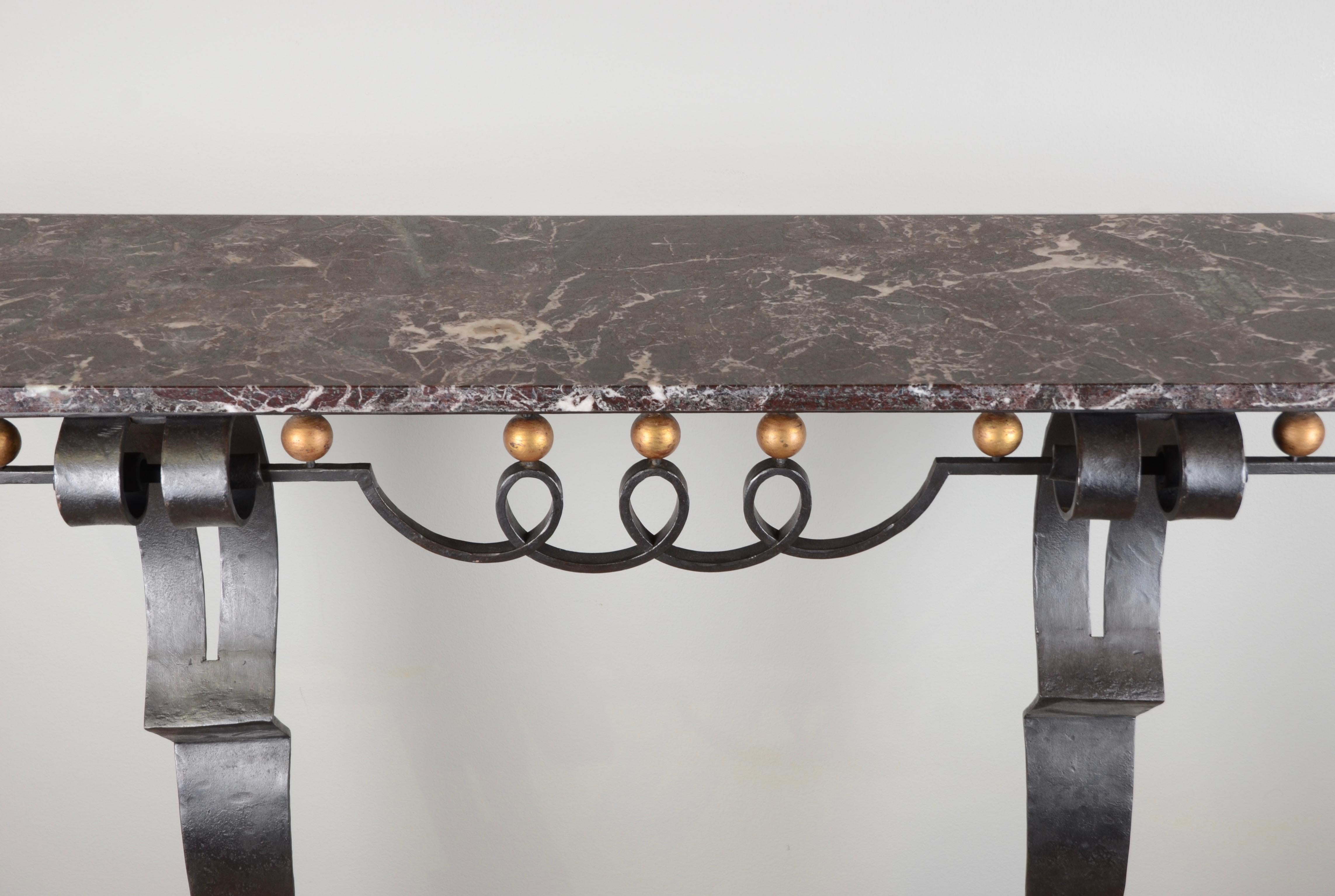 Iron Console Table, France, 1920s-1930s
