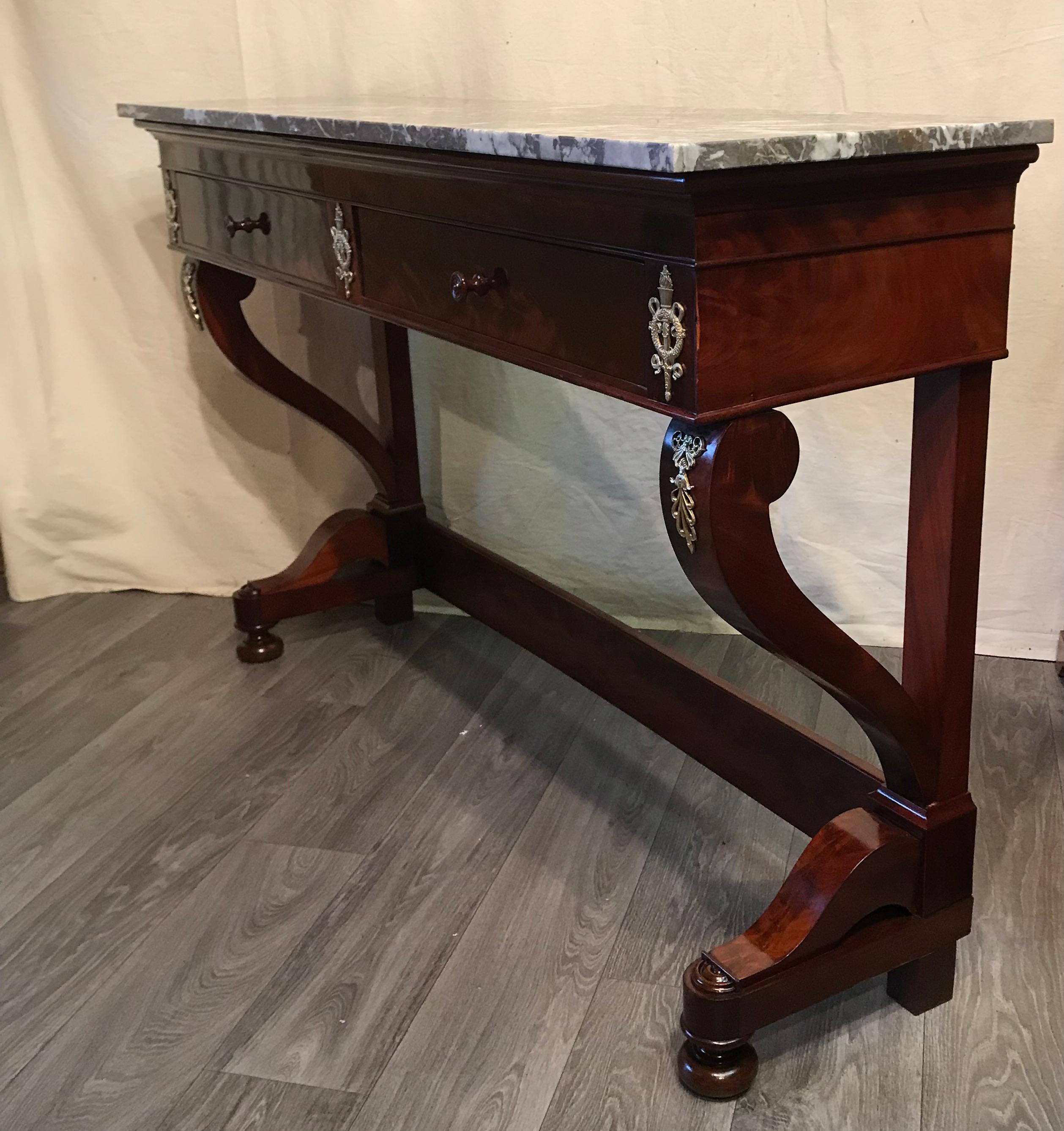 Console Table, France, Restauration Period 1810-20, Mahogany For Sale 2