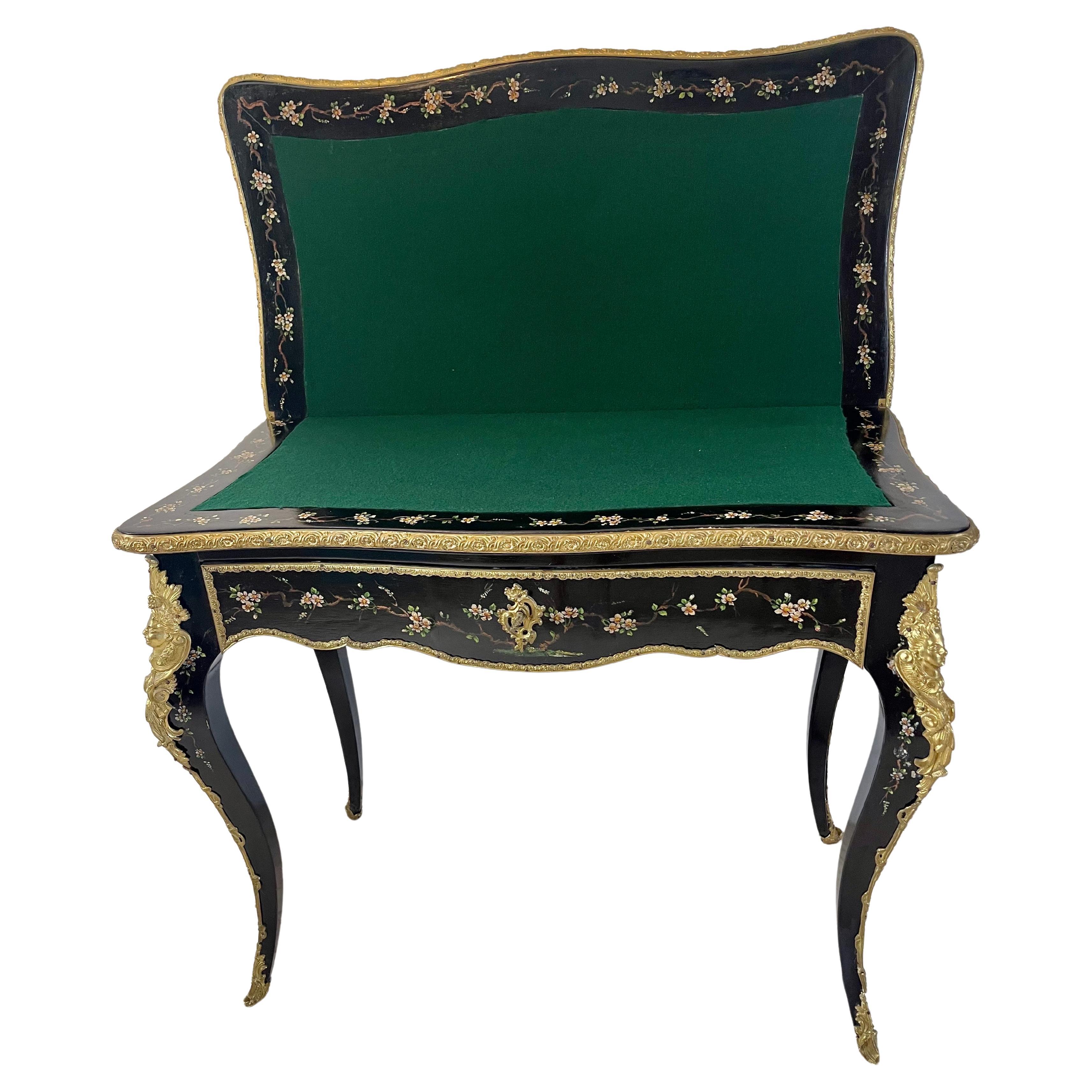 Table console jeu 19ème français Napoléon III 
 en vente 6
