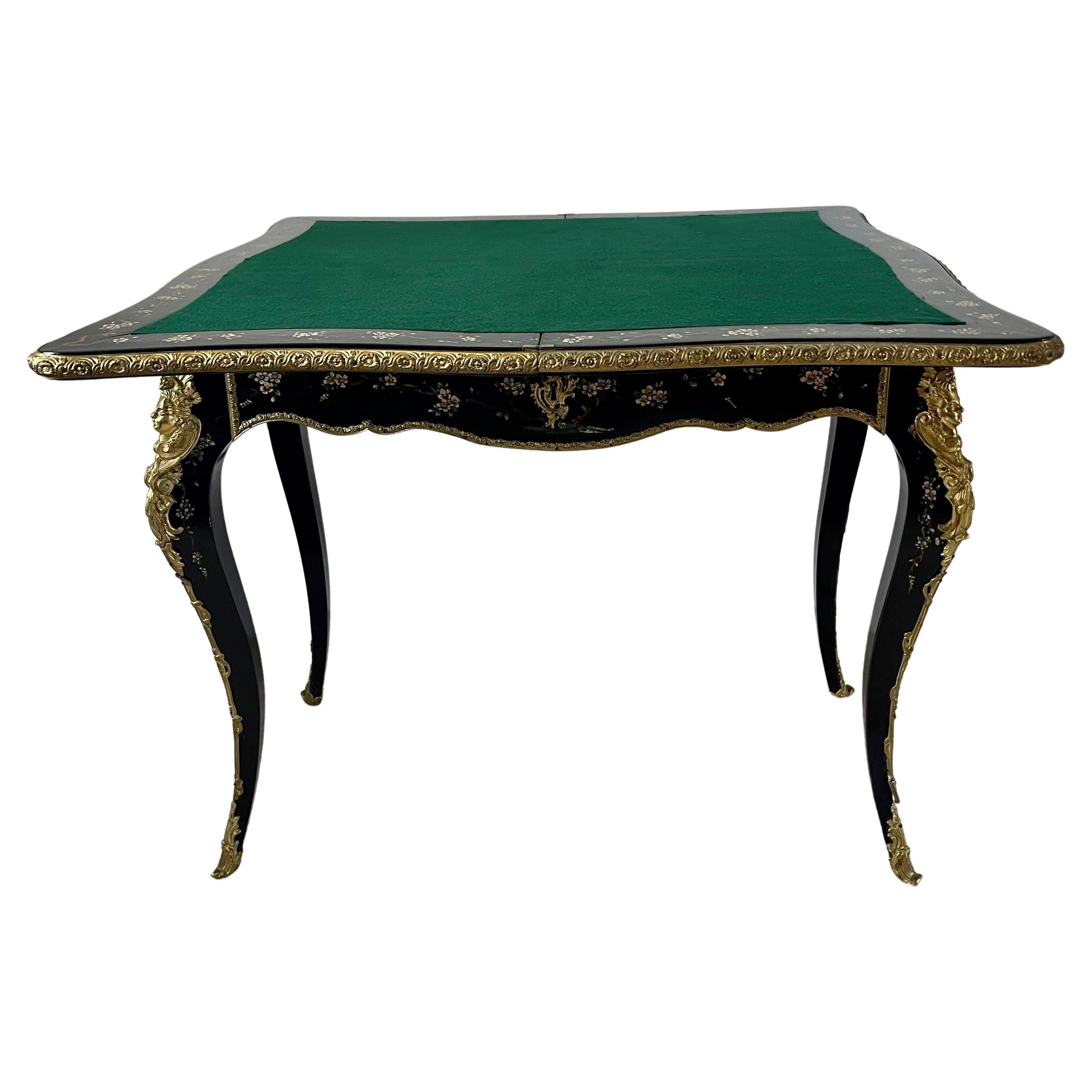 Table console jeu 19ème français Napoléon III 
 en vente 8
