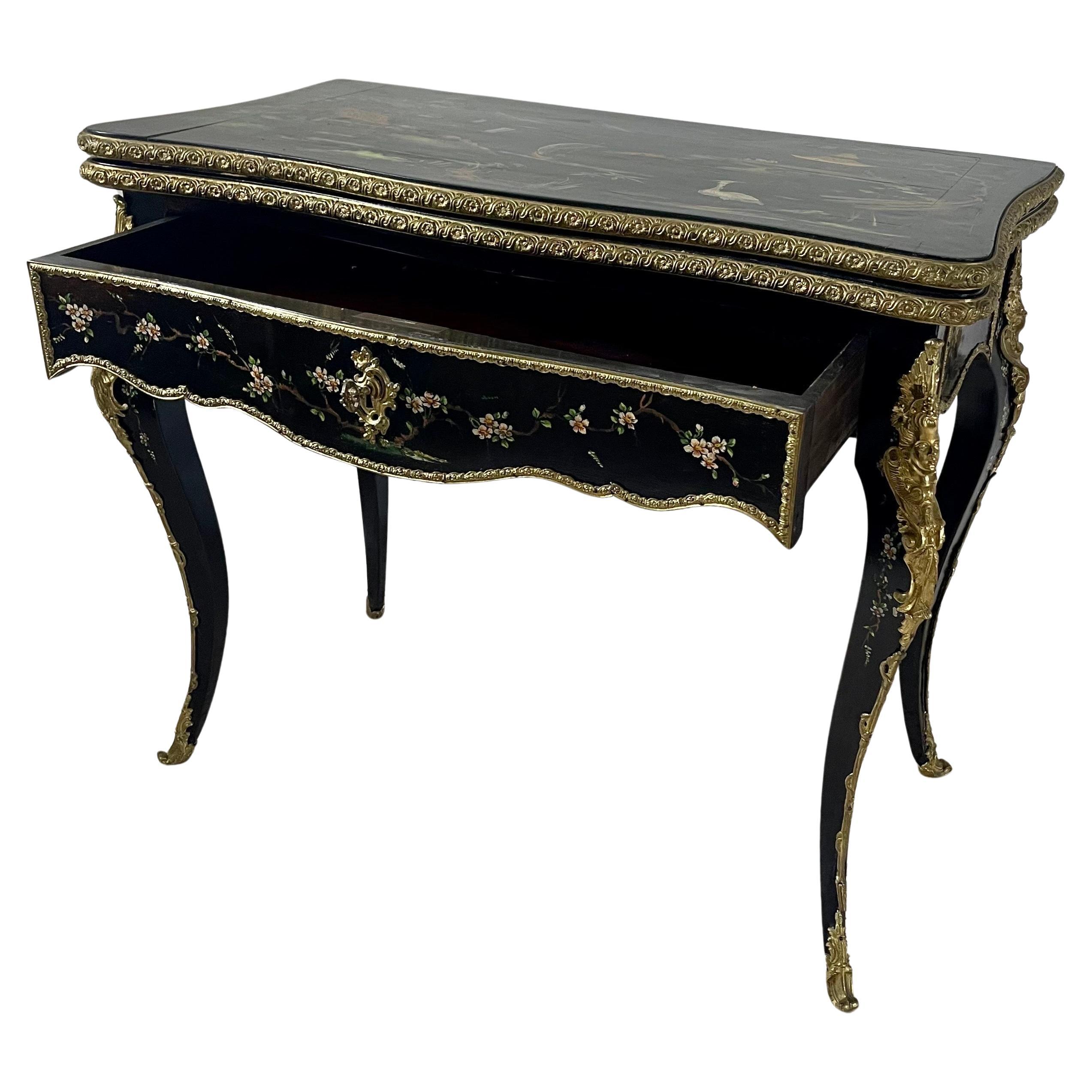 Table console jeu 19ème français Napoléon III en vente 9