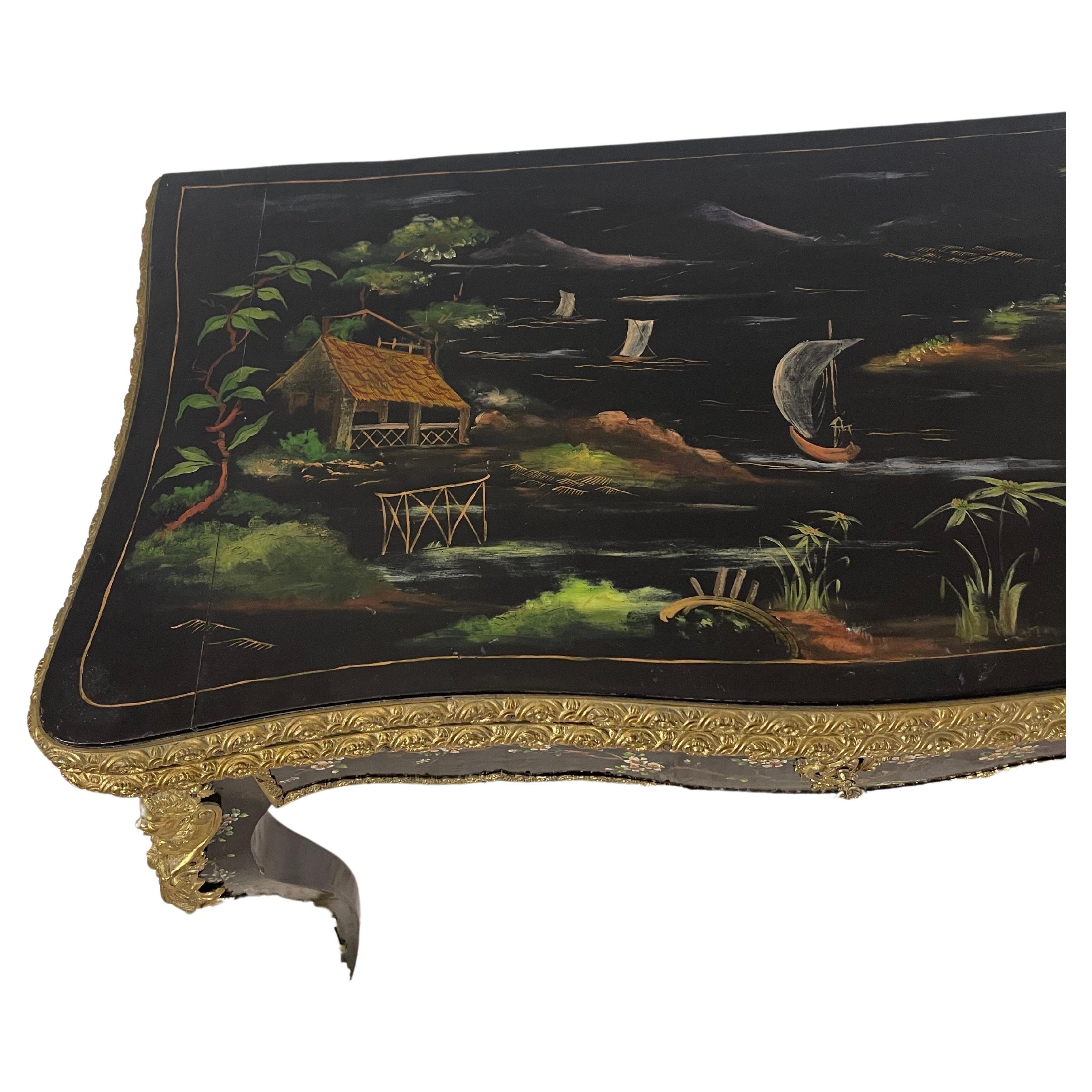 Table console jeu 19ème français Napoléon III en vente 1