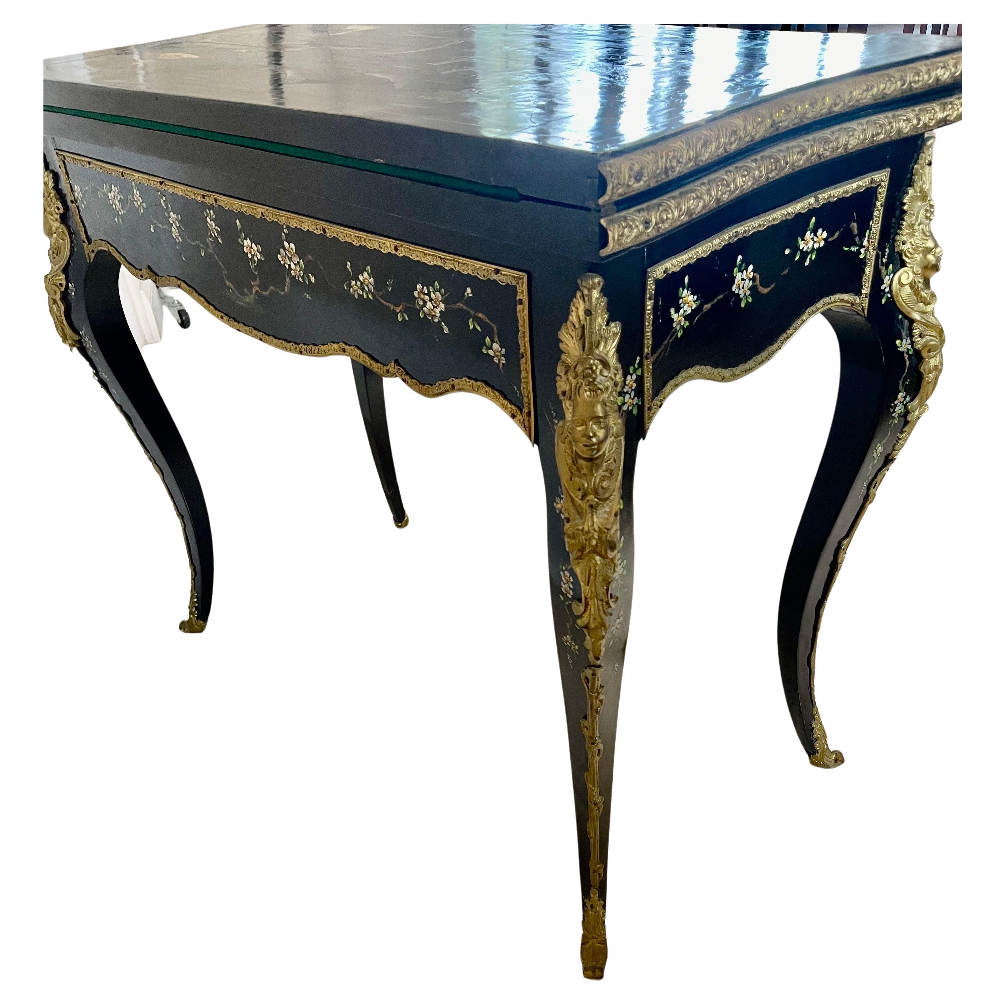 Table console jeu 19ème français Napoléon III 
 en vente 3