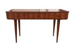 Gaston Poisson Mid-Century Modern Console Table, Teak, Circa 1960