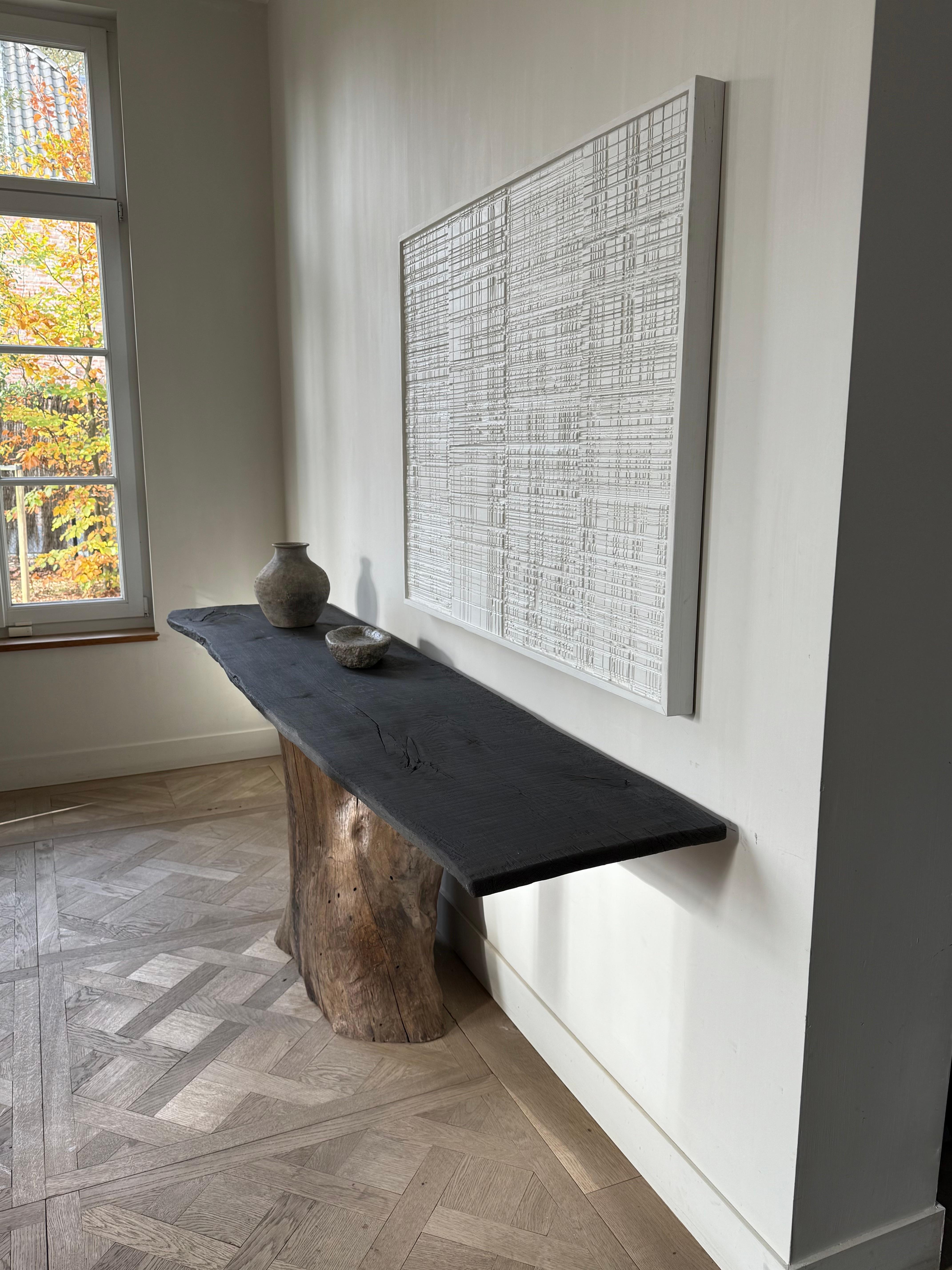 Console Table in Antique Oak In Good Condition For Sale In Nijlen, BE