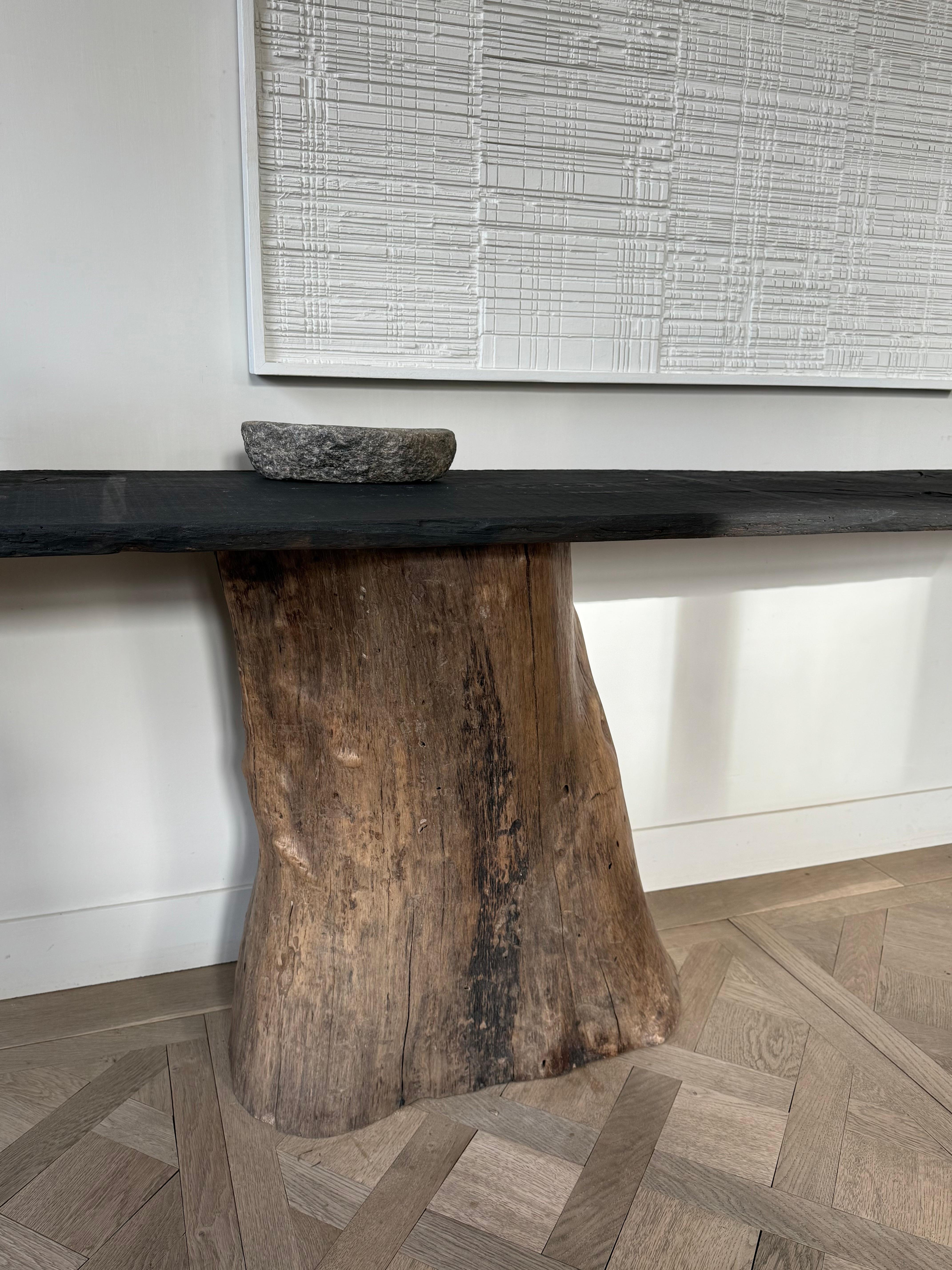 Console Table in Antique Oak For Sale 1
