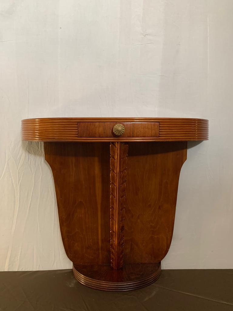 Console table in Cherry and Walnut by Paolo Buffa, 1930s.
