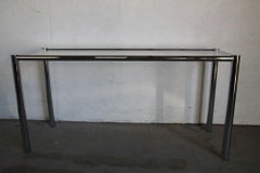Console table in chrome and glass
