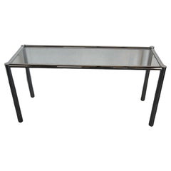 Console table in chrome and glass