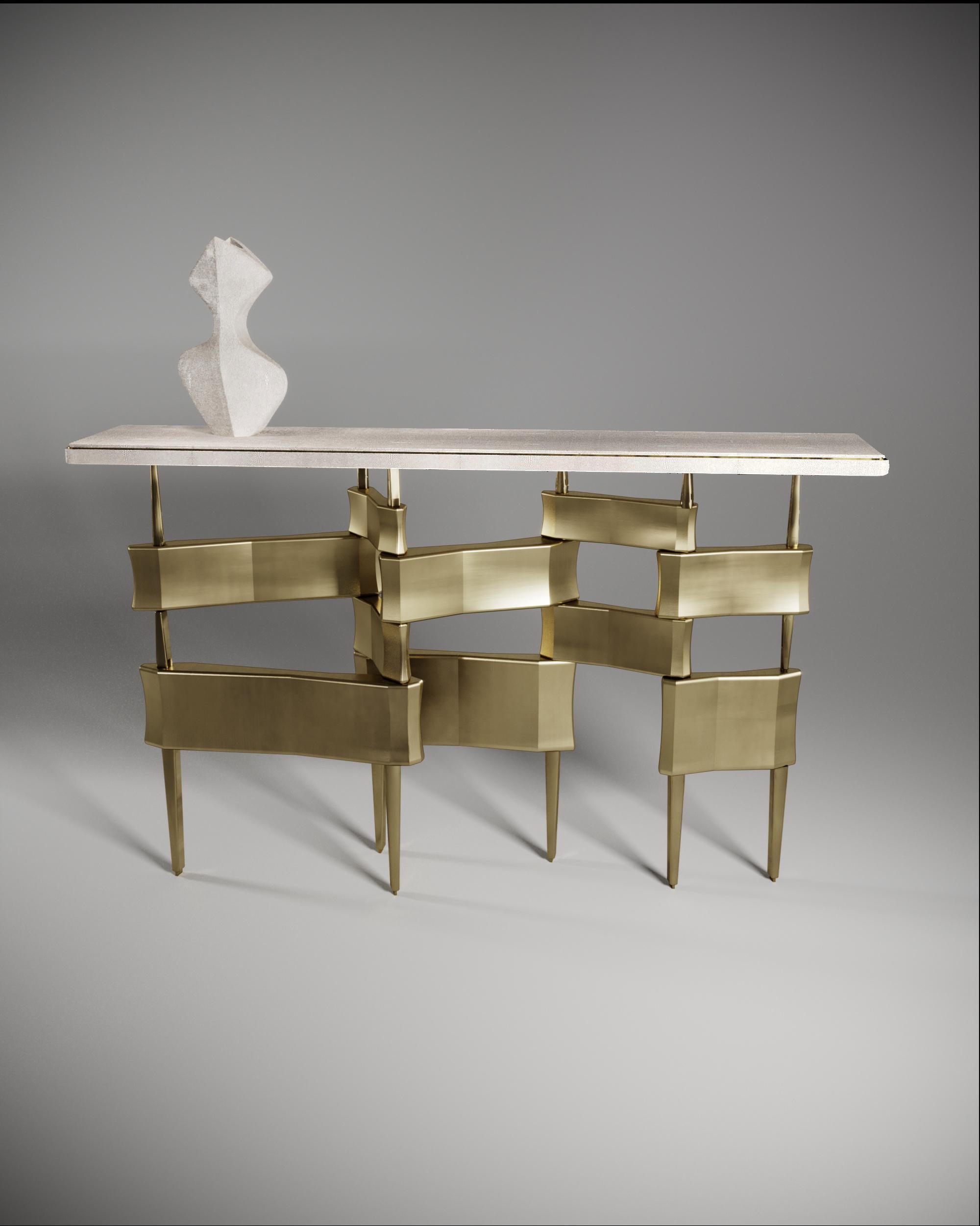 The Paris based label has distinguished themselves since their launch, with their iconic use of shagreen mixed with brass and other exotic materials. All furniture is handcrafted by skilled artisans, ultimately making each piece unique, designed in