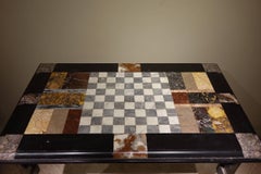 Console Table in Different Marbles, circa 1970, Steel Base, French Work