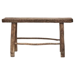 Antique Console Table in Elm Wood, China 18th Century