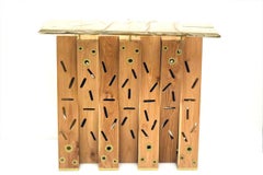 Console Table in Exotic Wood with Resin Top, 1990s