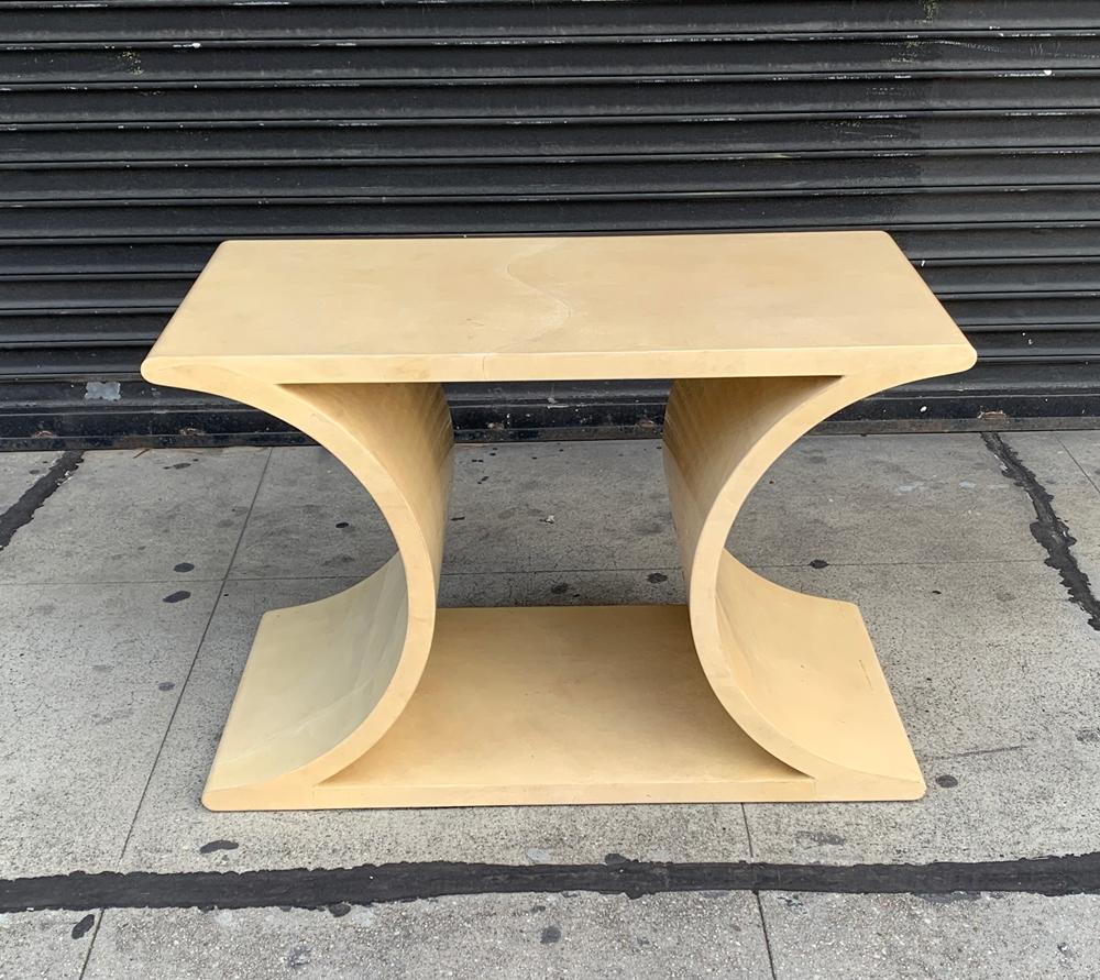 North American Console Table in Goat Skin by Sally Sirkin Lewis