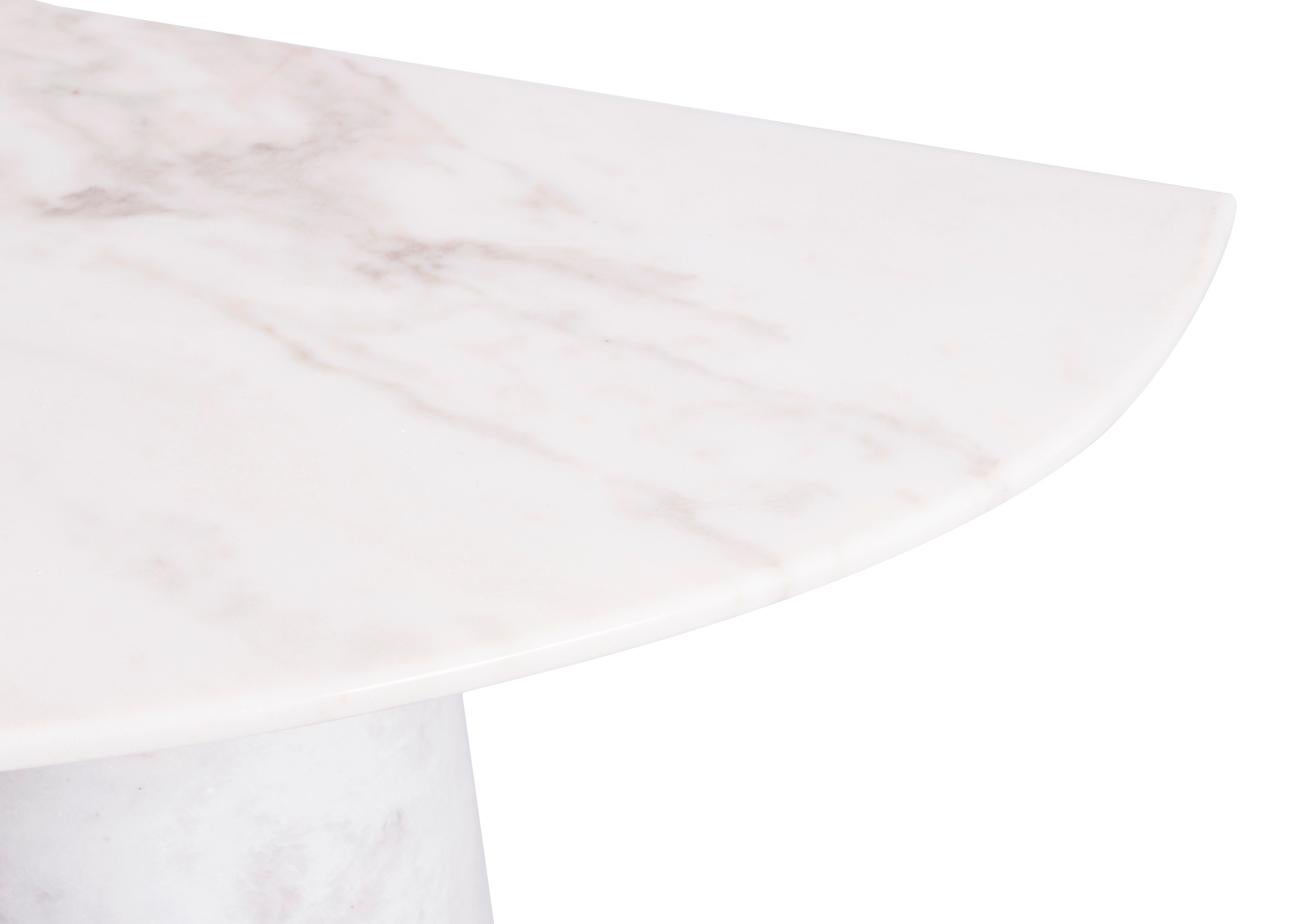 Contemporary Console Table in Marble with Brass Details For Sale