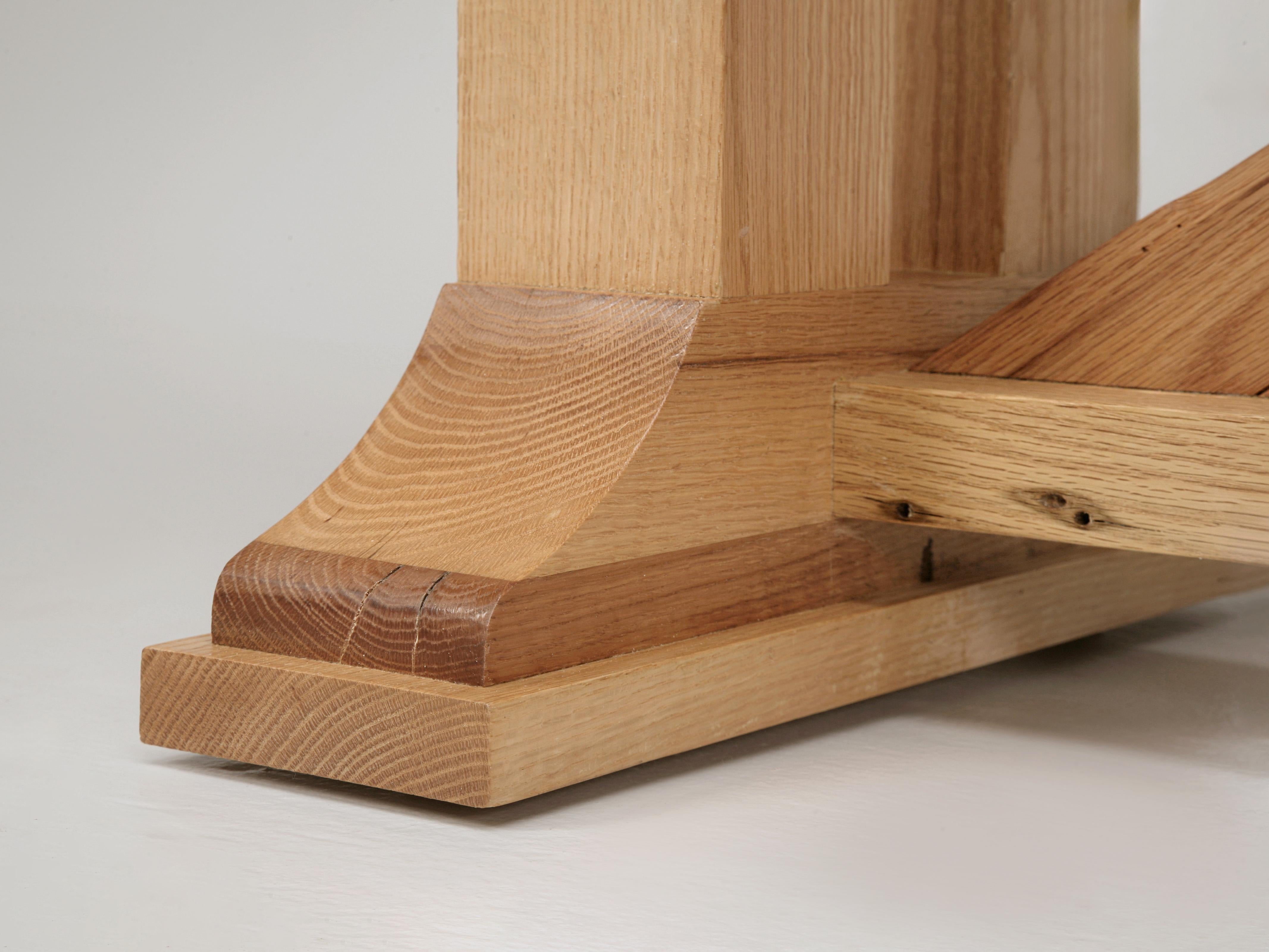 Console Table in Reclaimed Solid Oak Made in House to Order in Any Dimension For Sale 2