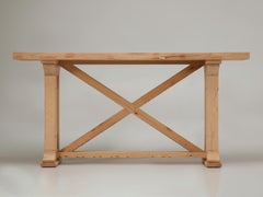 Console Table in Reclaimed Solid Oak Made in House to Order in Any Dimension