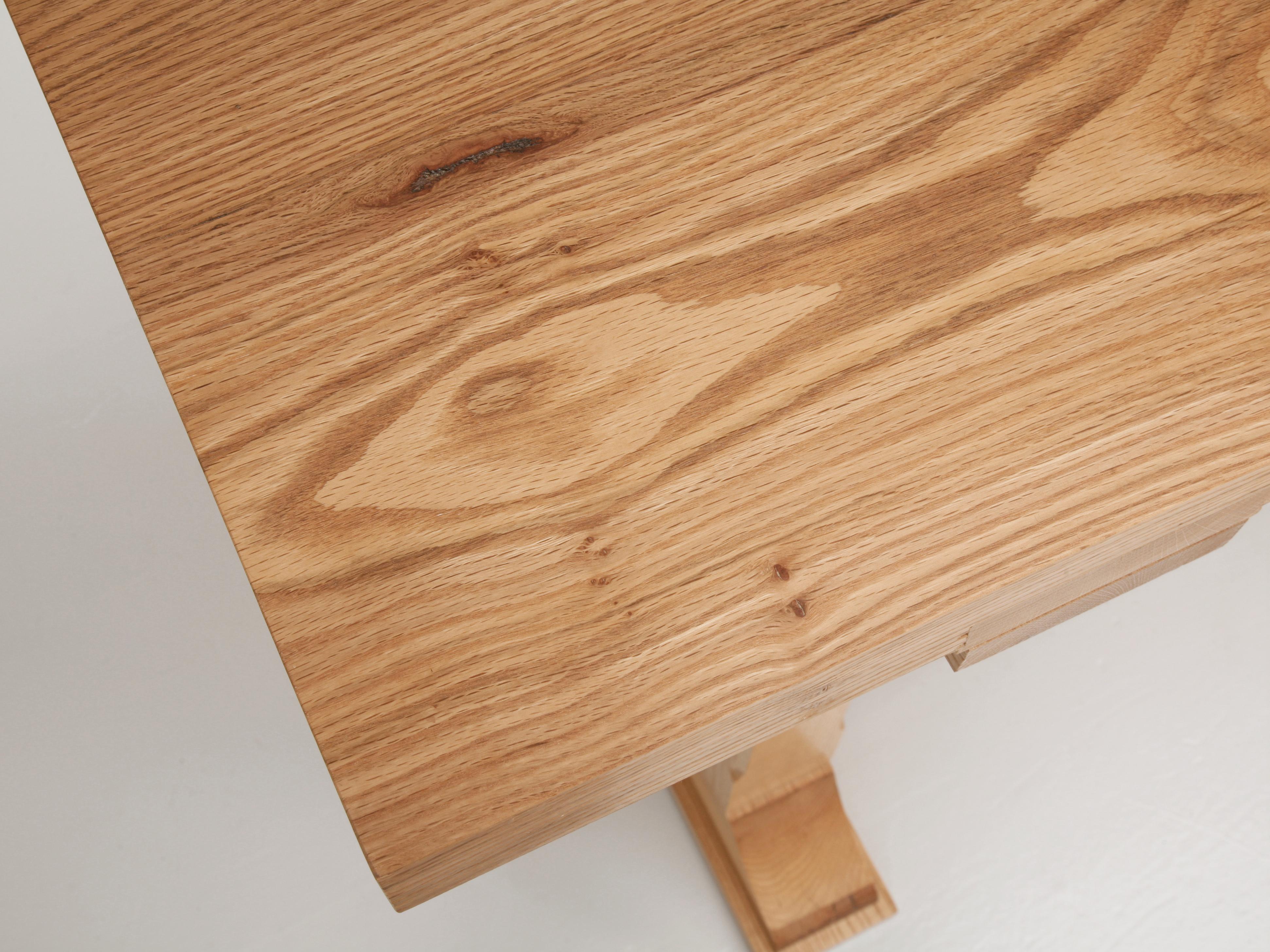 Hand-Crafted Console Table in Reclaimed Solid Oak Made in House to Order in Any Dimension For Sale
