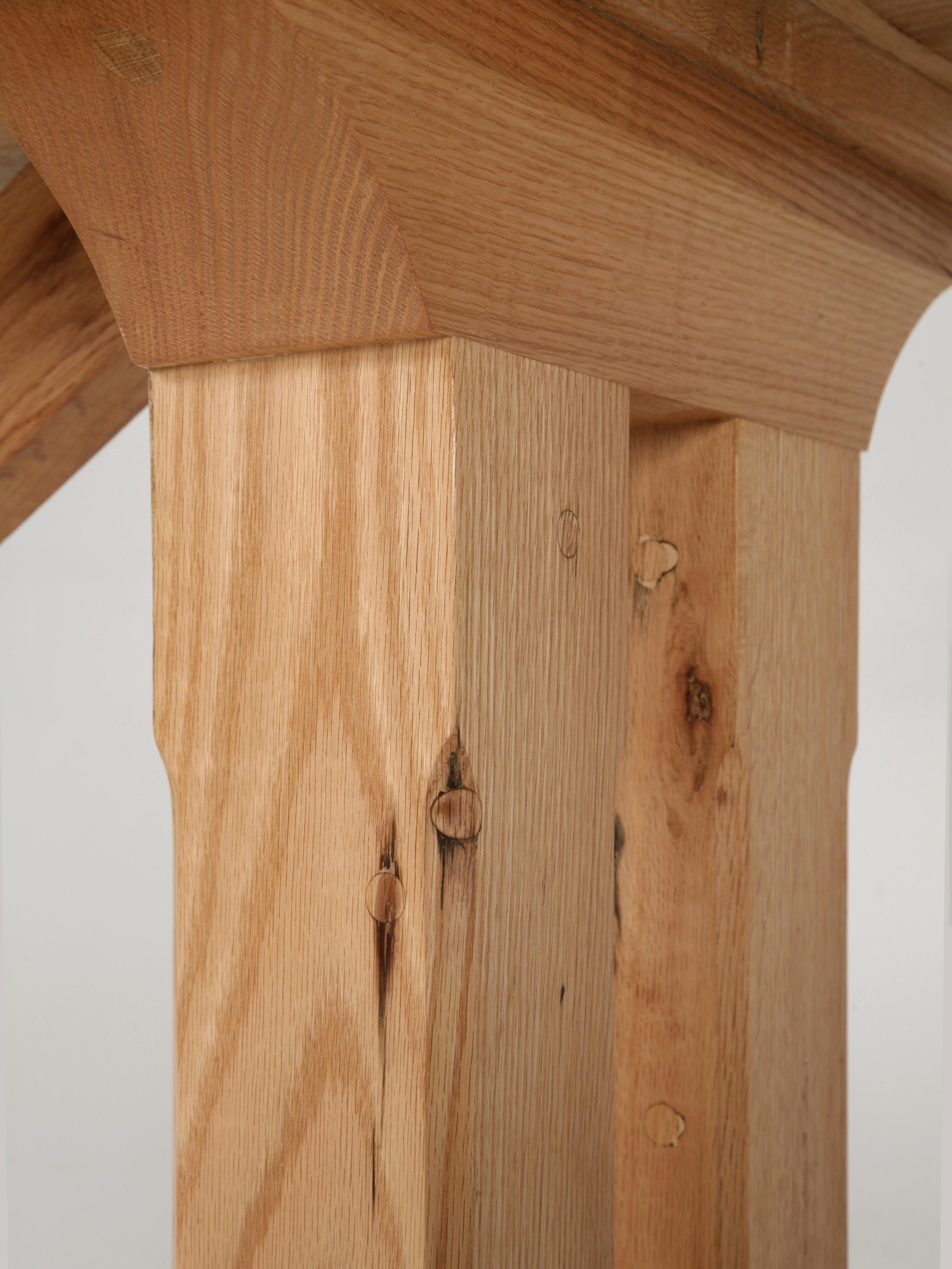 Contemporary Console Table in Reclaimed Solid Oak Made in House to Order in Any Dimension For Sale