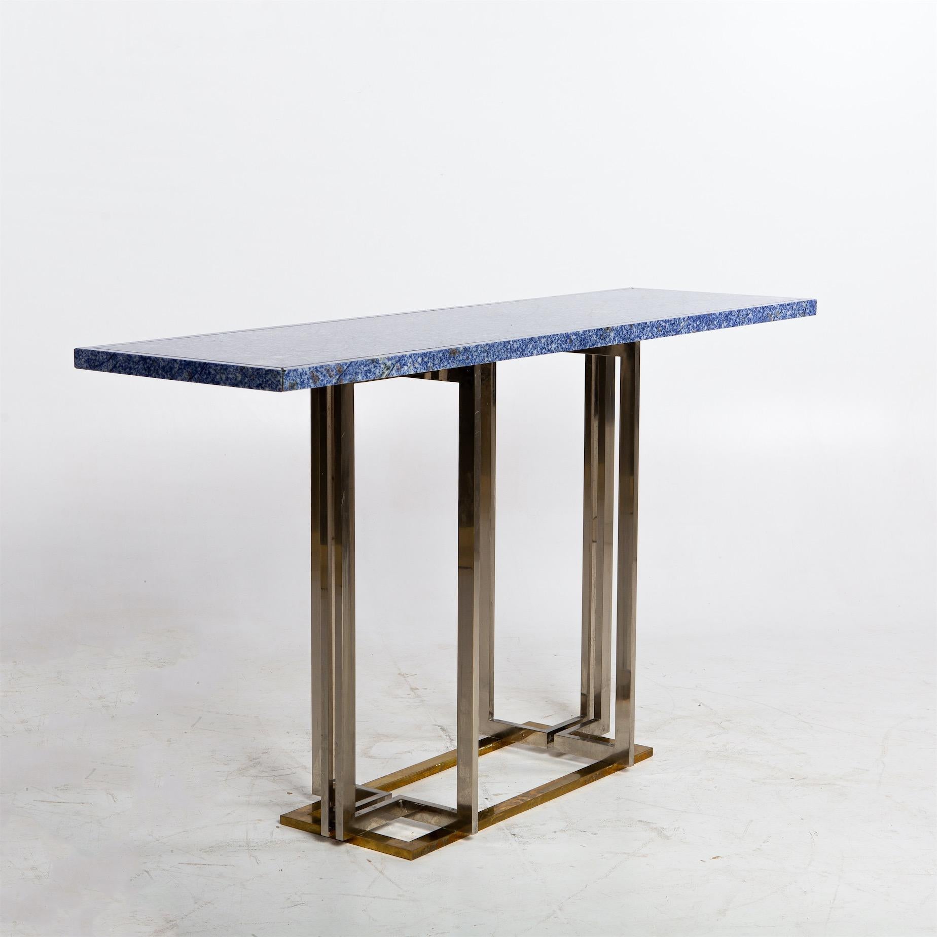 Mid-Century Modern Console Table in the Style of Romeo Rega, Italy, 1970s