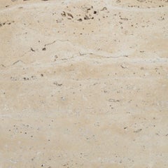 Console Table in Travertine and Bronze Finish