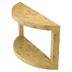 Console Table in Wood burl Veneer, Contemporary Style