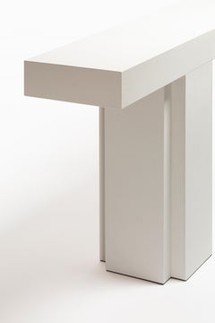 Console Table Leather Francesco Balzano for Giobagnara Assoluto Console