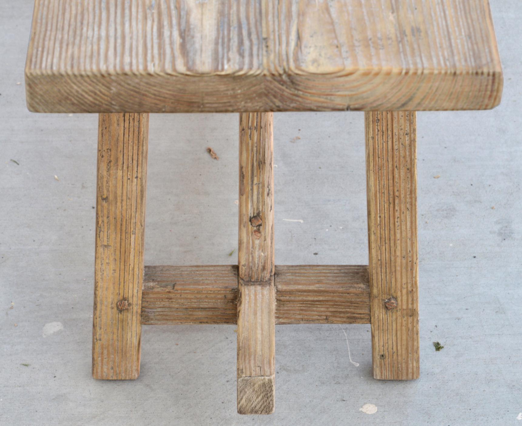 English Console Table Made from Reclaimed Pine, Built to Order by Petersen Antiques