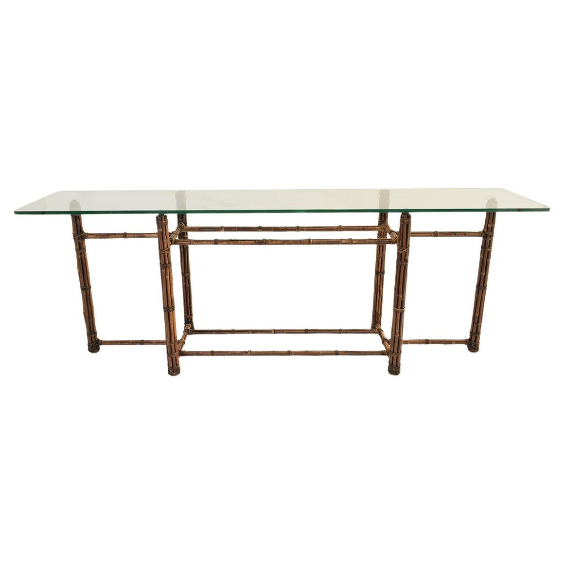 Console table, Mc Guire Production, USA 1970s