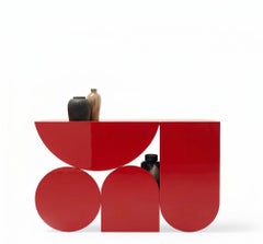 Mogg Shape Console Table by Uto Balmoral - Gloss RAL 3001, Bauhaus Style