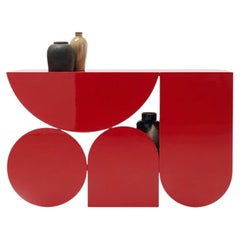 Mogg Shape Console Table by Uto Balmoral - Gloss RAL 3001, Bauhaus Style