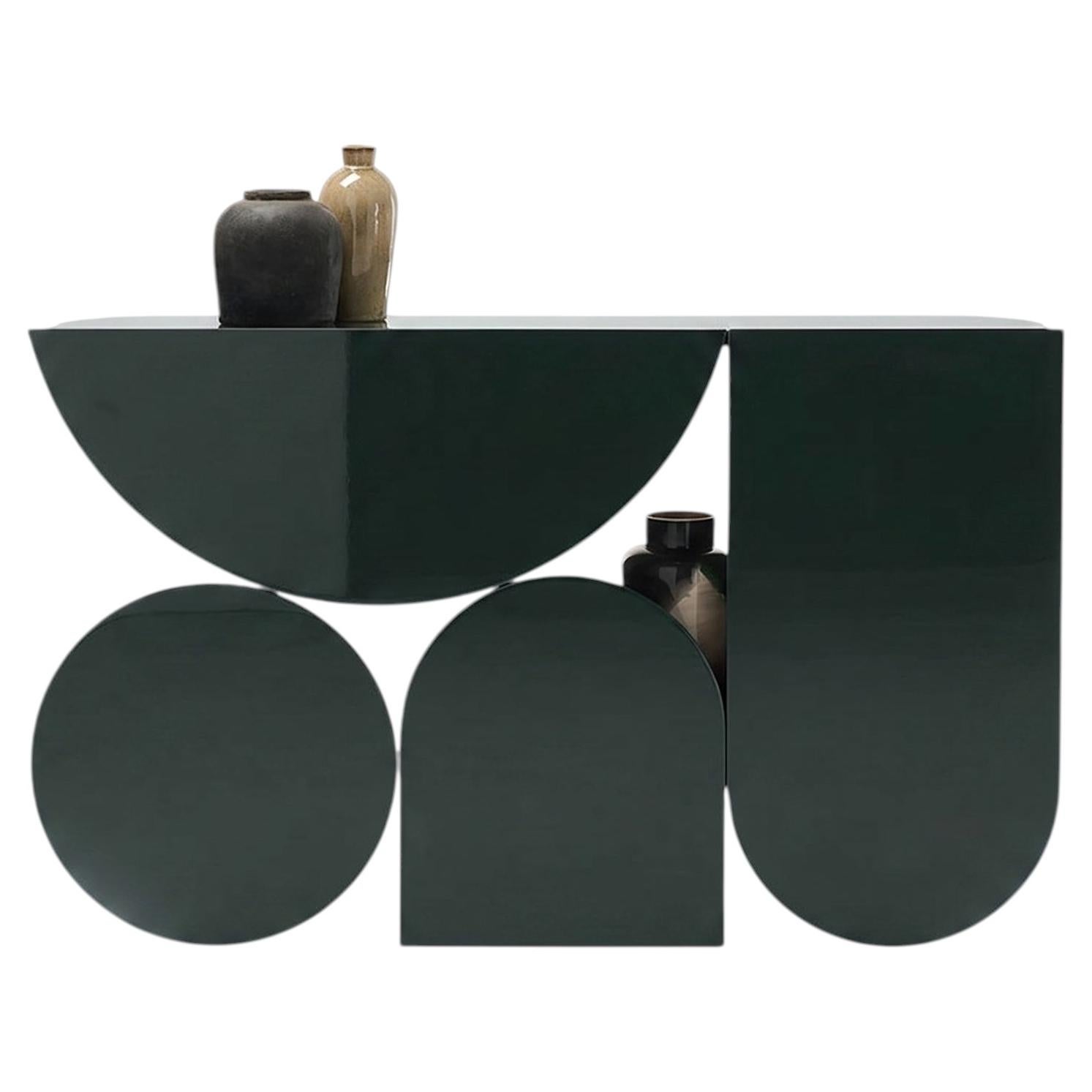 Mogg Shape Console Table by Uto Balmoral - Gloss RAL 6012, Bauhaus Style