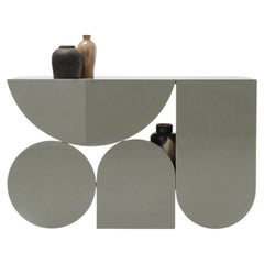 Mogg Shape Console Table by Uto Balmoral - Gloss RAL 7033, Bauhaus Style