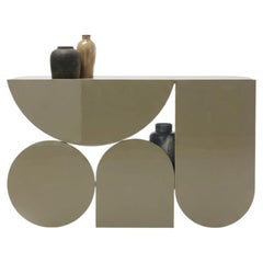 Mogg Shape Console Table by Uto Balmoral - Gloss RAL 7034, Bauhaus Style