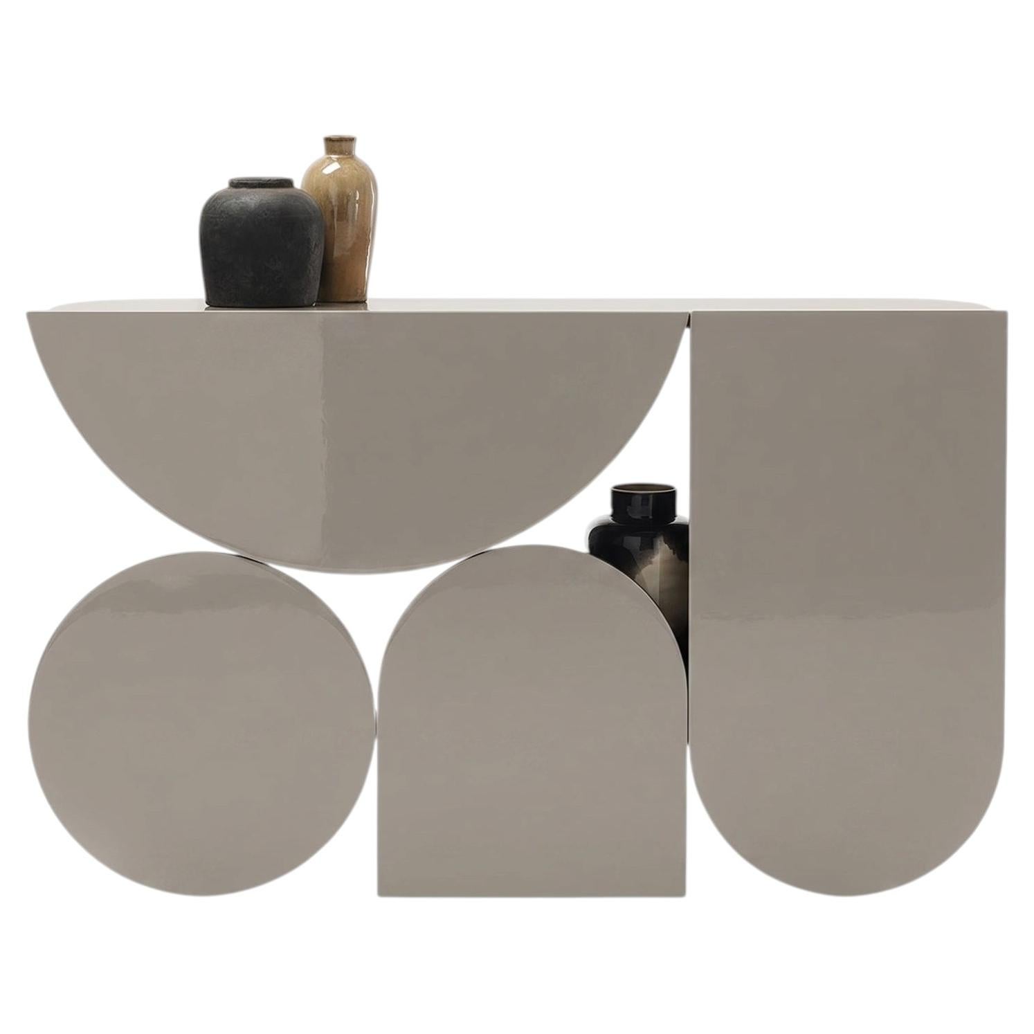 Mogg Shape Console Table by Uto Balmoral - Gloss RAL 7044, Bauhaus Style