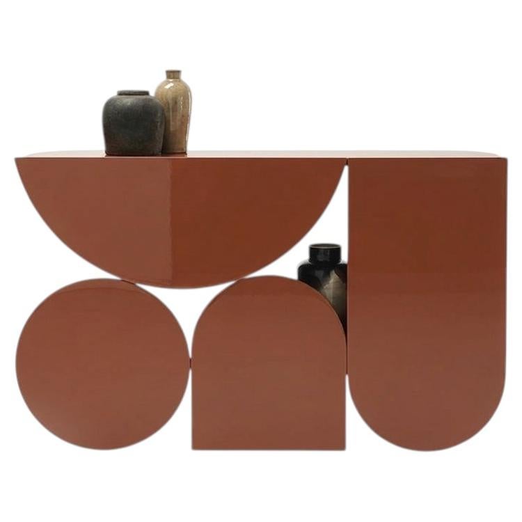 Mogg Shape Console Table by Uto Balmoral - Glossy RAL 8004, Bauhaus Style