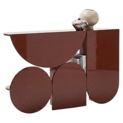 Mogg Shape Console Table by Uto Balmoral - Gloss RAL 8012, Bauhaus Style