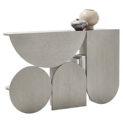 Mogg Shape Console Table by Uto Balmoral - Materico Grey, Bauhaus Style