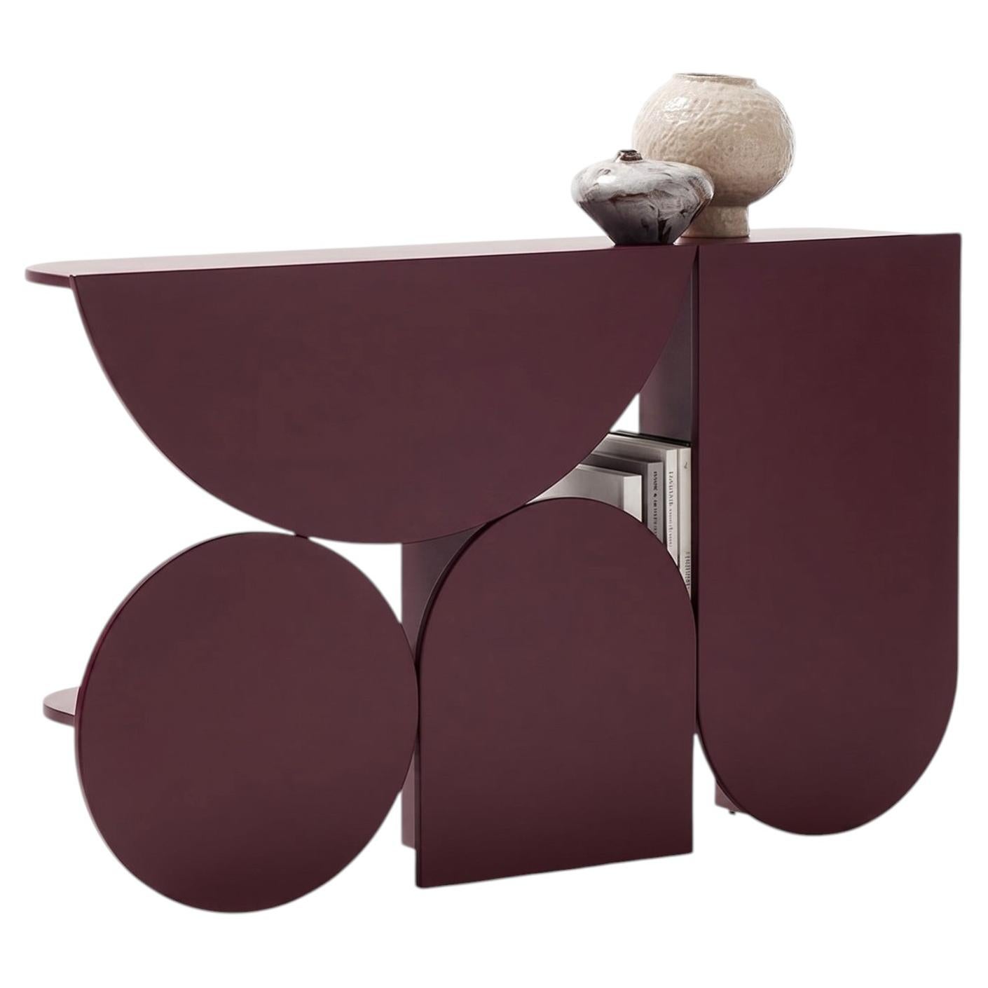 Mogg Shape Console Table by Uto Balmoral - Matte RAL 3004, Bauhaus Style