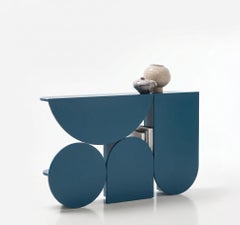 Mogg Shape Console Table by Uto Balmoral - Matte RAL 5020, Bauhaus Style
