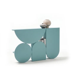Mesa consola «Mogg Shape Console» de Uto Balmoral - Acabado mate RAL 6034, estilo Bauhaus