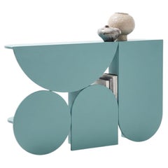 Mesa consola «Mogg Shape Console» de Uto Balmoral - Acabado mate RAL 6034, estilo Bauhaus