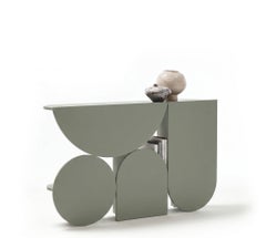 Mesa consola «Mogg Shape Console» de Uto Balmoral - Acabado mate RAL 7033, estilo Bauhaus